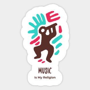 Music Is My Religion Sticker